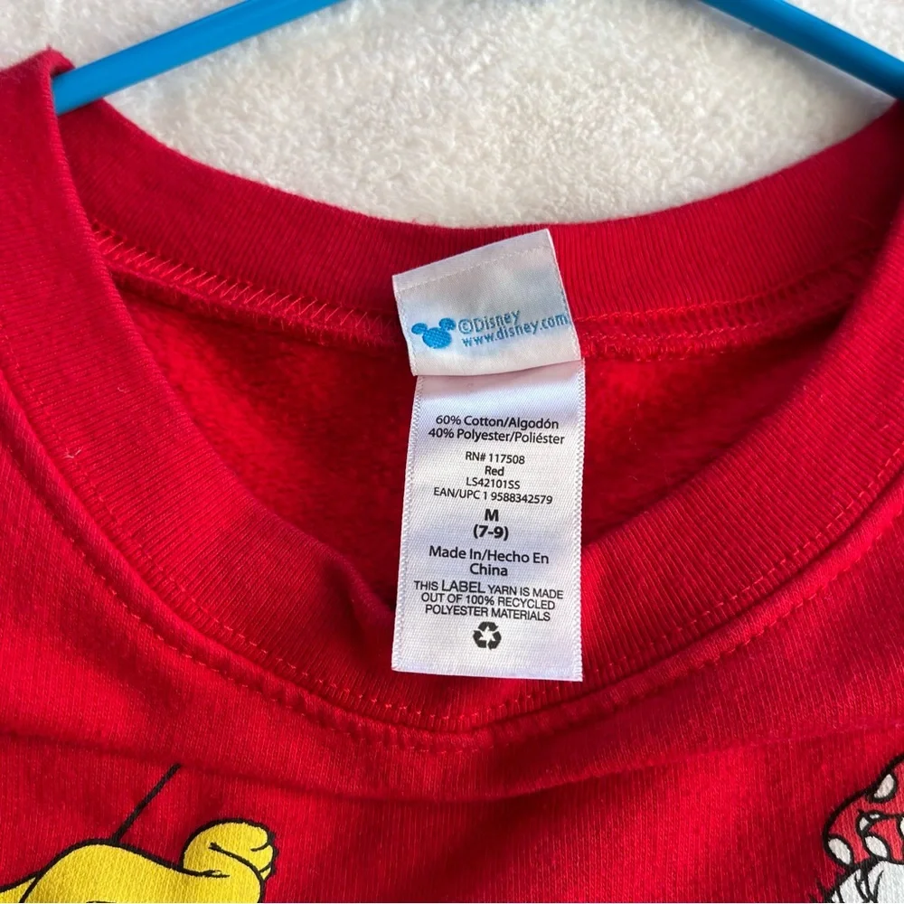 Disney Mickey and Friends Kids M‎ 7-9 Pullover Red Sweater Crew Neck